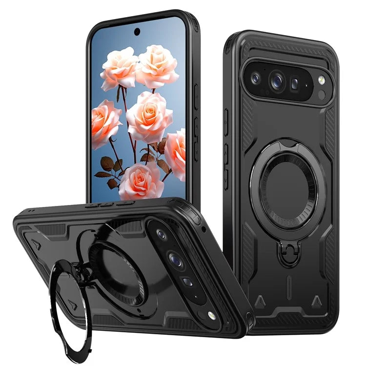 Shockproof Magsafe Kickstand Ring Case for Google Pixel 9 Pro XL Shockproof Magsafe Kickstand Ring Case for Google Pixel 9 Pro XL